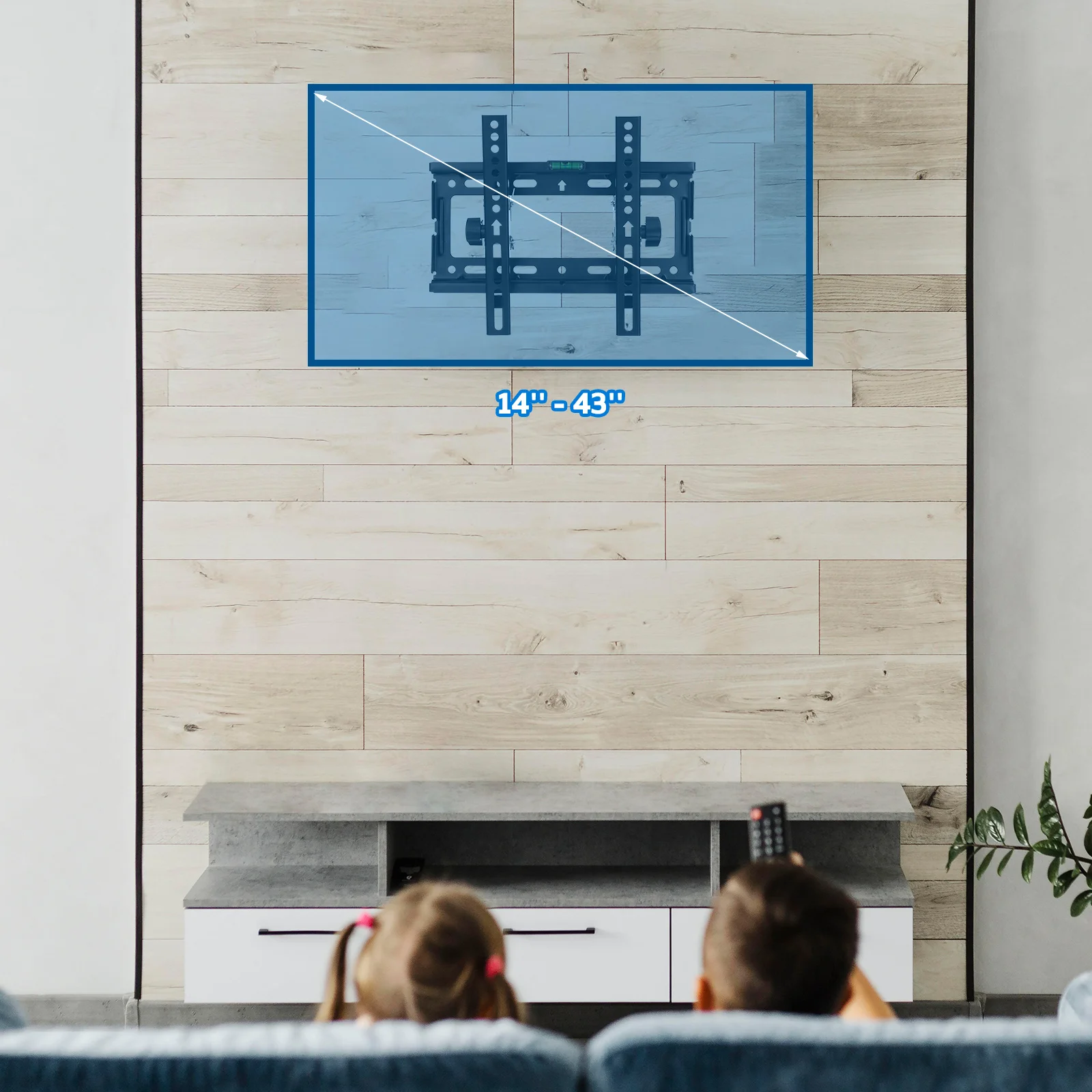 

Flat Screen Wall Mount Bracket Black Thickened Attachment Home Television Holder Universal Compatibility Secure Locking