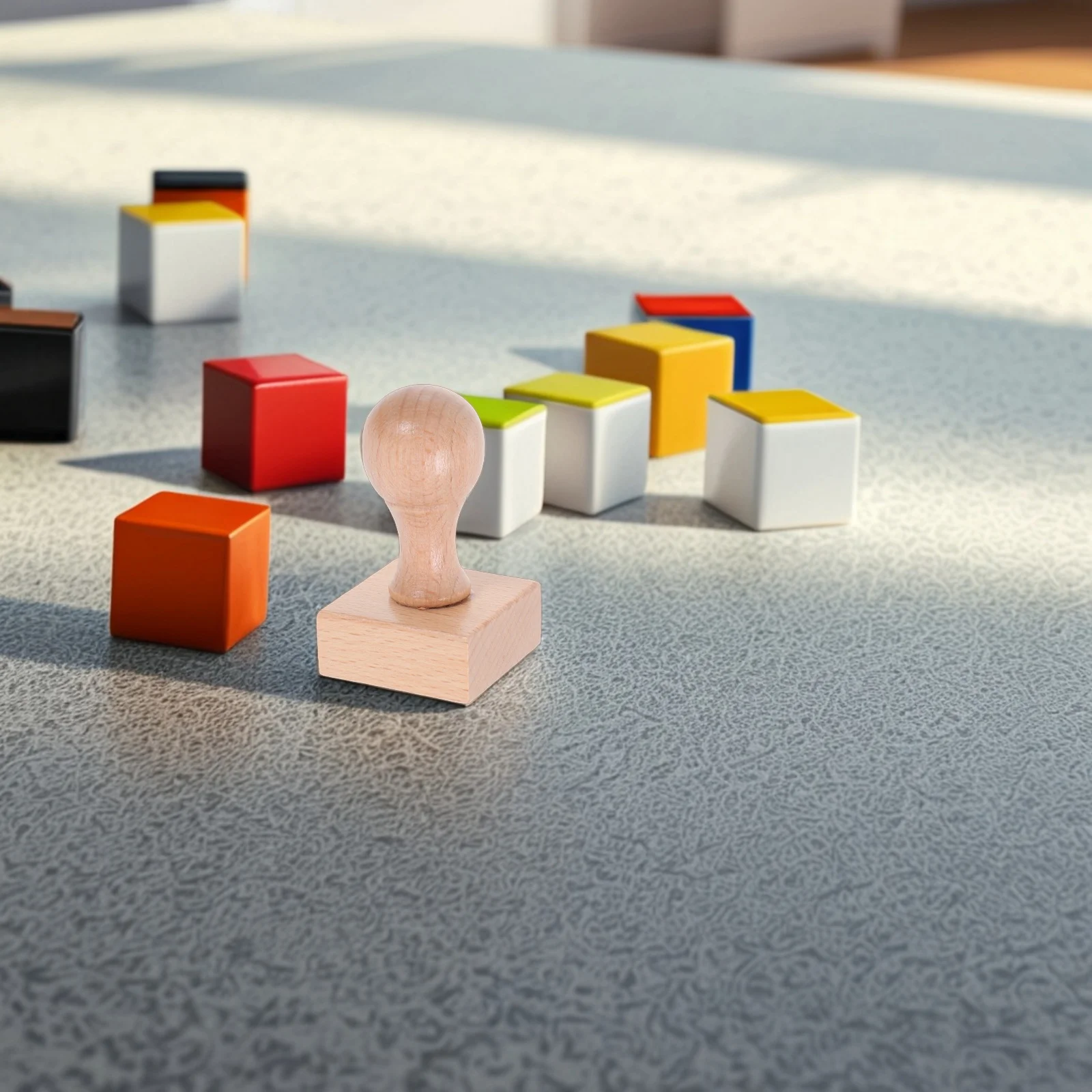 2Pcs DIY Stamp Project Wooden Knob Handles Blank Hardwood Mounts Crafting Business Wooden Crafting Tools DIY Scrapbooking Stamp