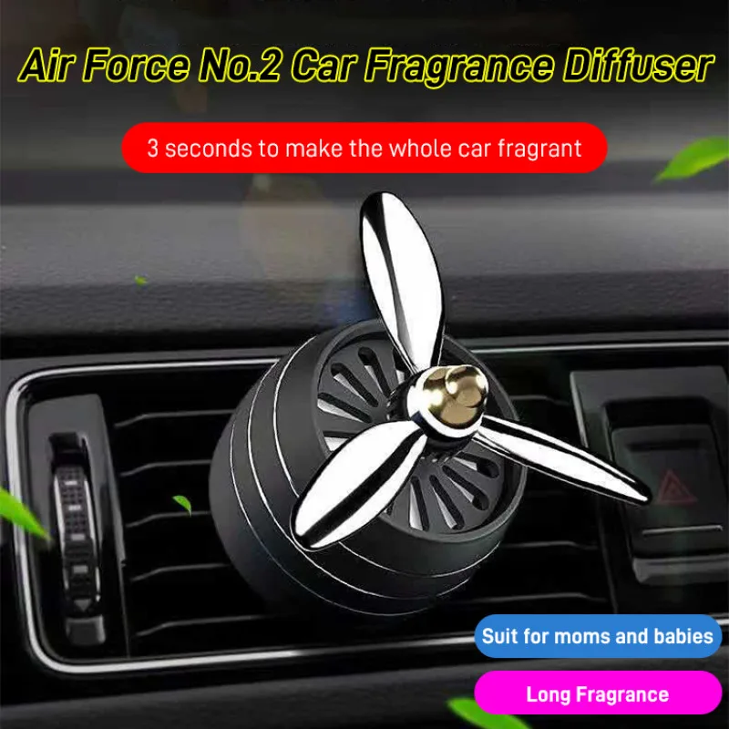 Car Air Freshener Rotating LED Fragrance Dispenser Fragrance Car Propeller Air Outlet Car Diffuser Car Perfume Clip For Air Vent