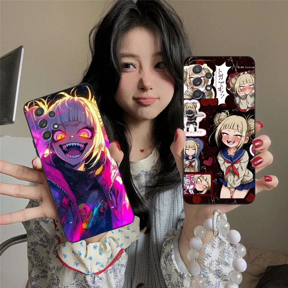 Hero Himiko Toga Mobile Phone Case for Samsung Galaxy A91 73 71 70 54 53 52 34 24 23 21 S 5G Black Soft Phone Cover Shell