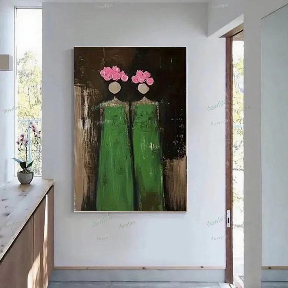 

High Quality Hand-Painted Abstract Portrait African Man Oil Painting On Canvas Beautiful Home Salon Wall Art Decor Living Room