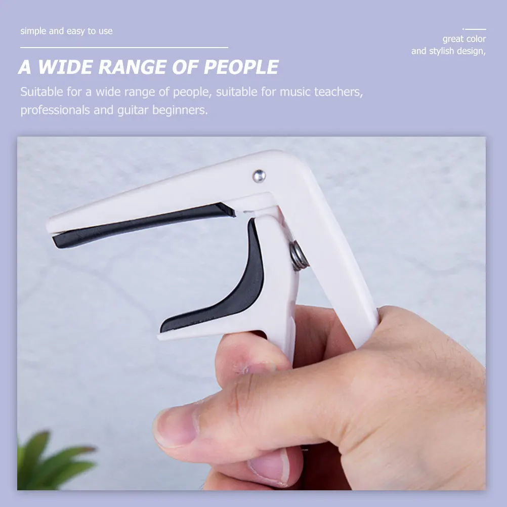 

4 Pcs Durable Plastic Tone Modified Clamp Guitar Tone Modified Clip for Guitars Ukulele ABS Material Wear Plastic Capo Resistant