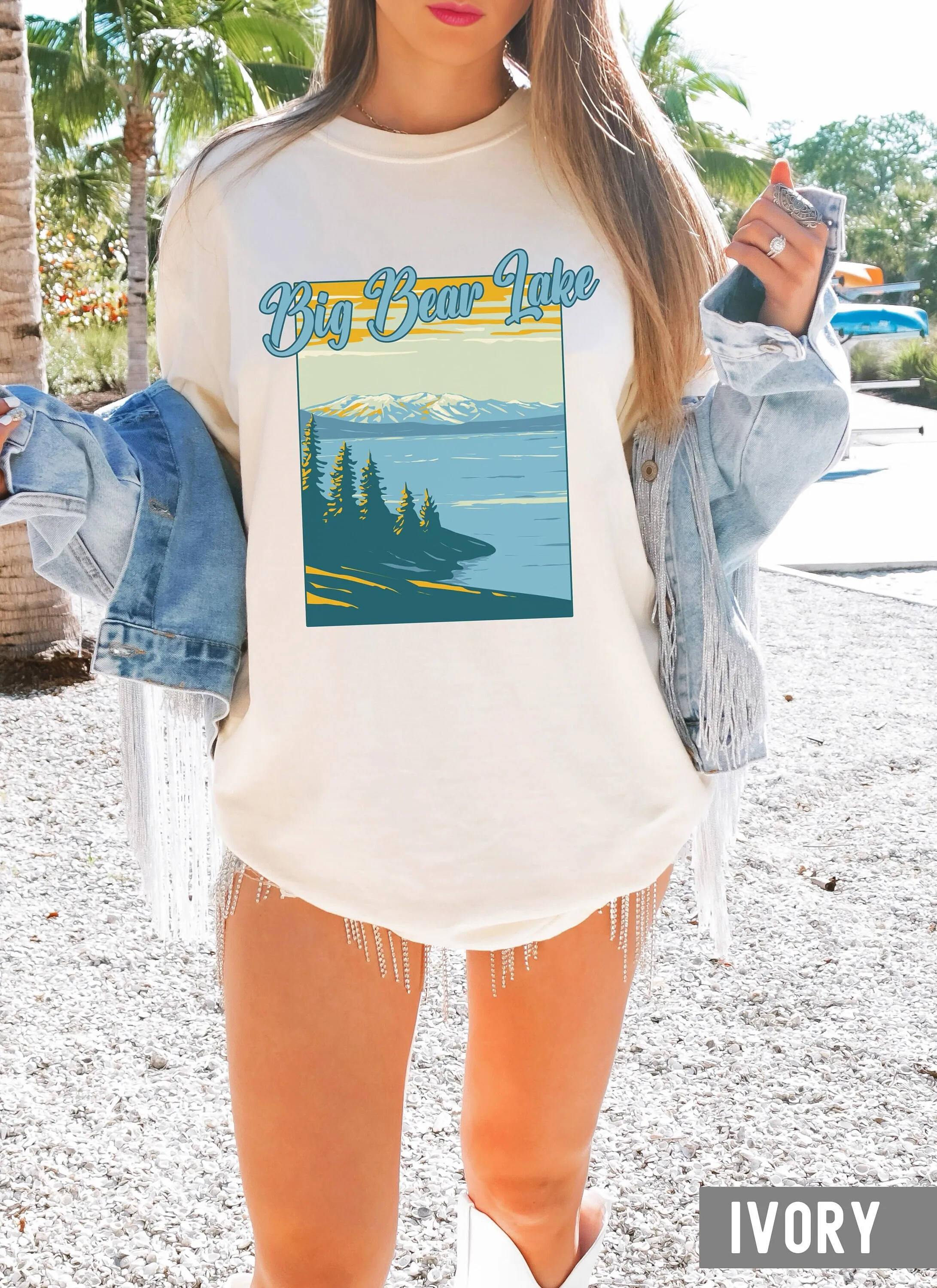 Big Bear Lake T Shirt Comfort Colors California Souvenir Travel Matching Family Retro Ski