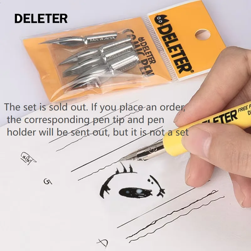 

Japan Deleter Dip Pen 660 Series Wood Comics 1 Holder Maru/G/Saji Nib Set Fountain Cartoon Mange Drawing Dip Pens Set