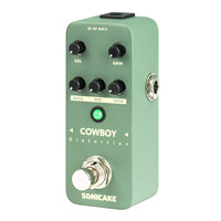 SONICAKE Cowboy Distortion High Gain Guitar Effects Pedal LED Flashing Mode Normal Distortion QSS-25