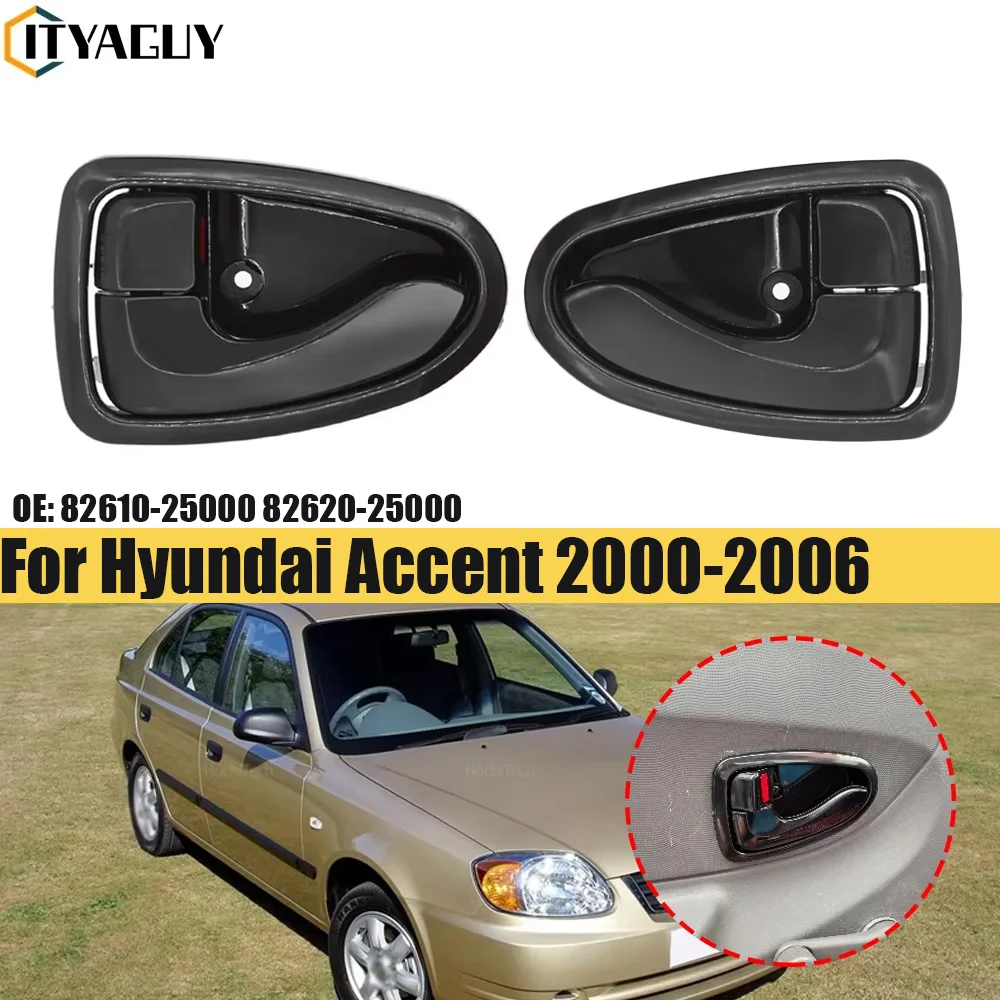 Vorderer und hinterer linker und rechter Auto-Innentürgriff passend für Hyundai Accent 2000 2001 2002 2003 2004 2005 2006 82610-25000 82620-25000