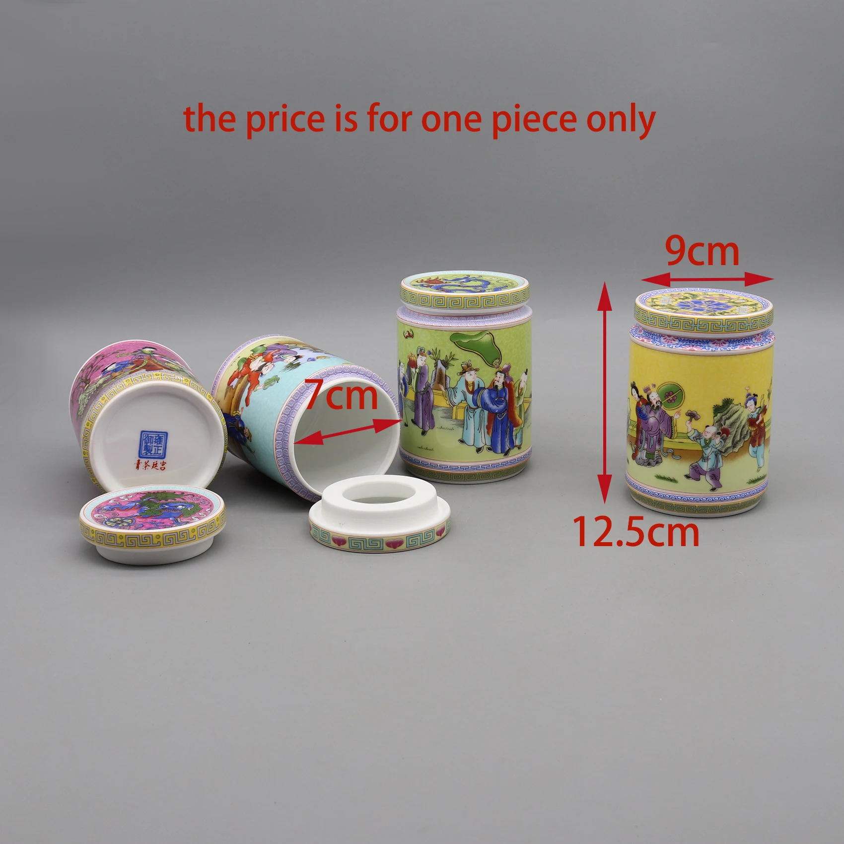 Pot with Paintings, Collectible Ceramics, Canister, Home Decoration