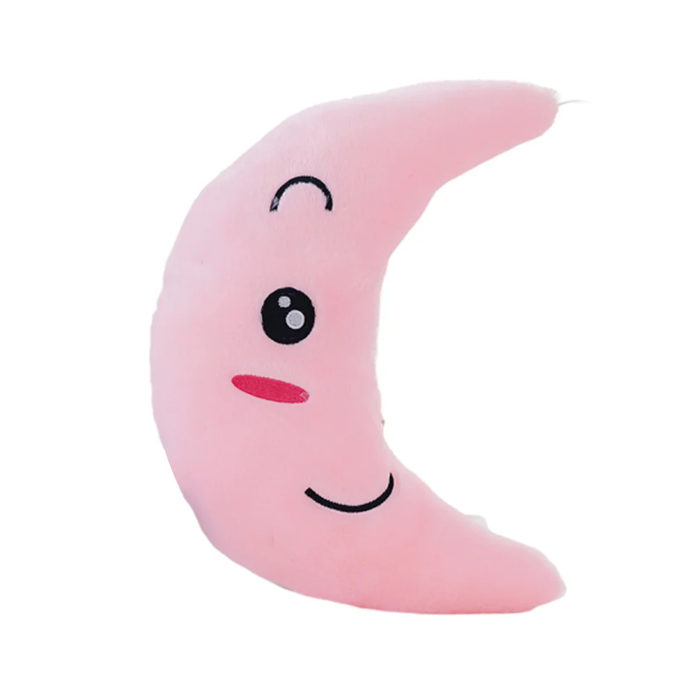Led Glowing Moon Kissen Rosa Light Up Wurfkissen für Kinder Schlafzimmer Dekor Weihnachtsgeschenk Kissen Kissen