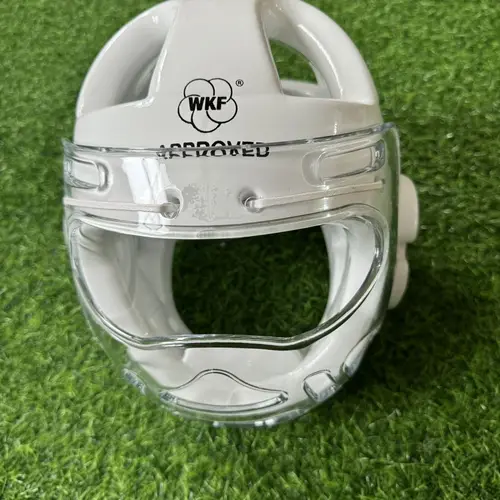 Imagen 1 del producto Casco de Karate WKF/Protector de cabeza para entrenamiento y competición para niños y adultos, totalmente cerrado, para niños y niñas, blanco
