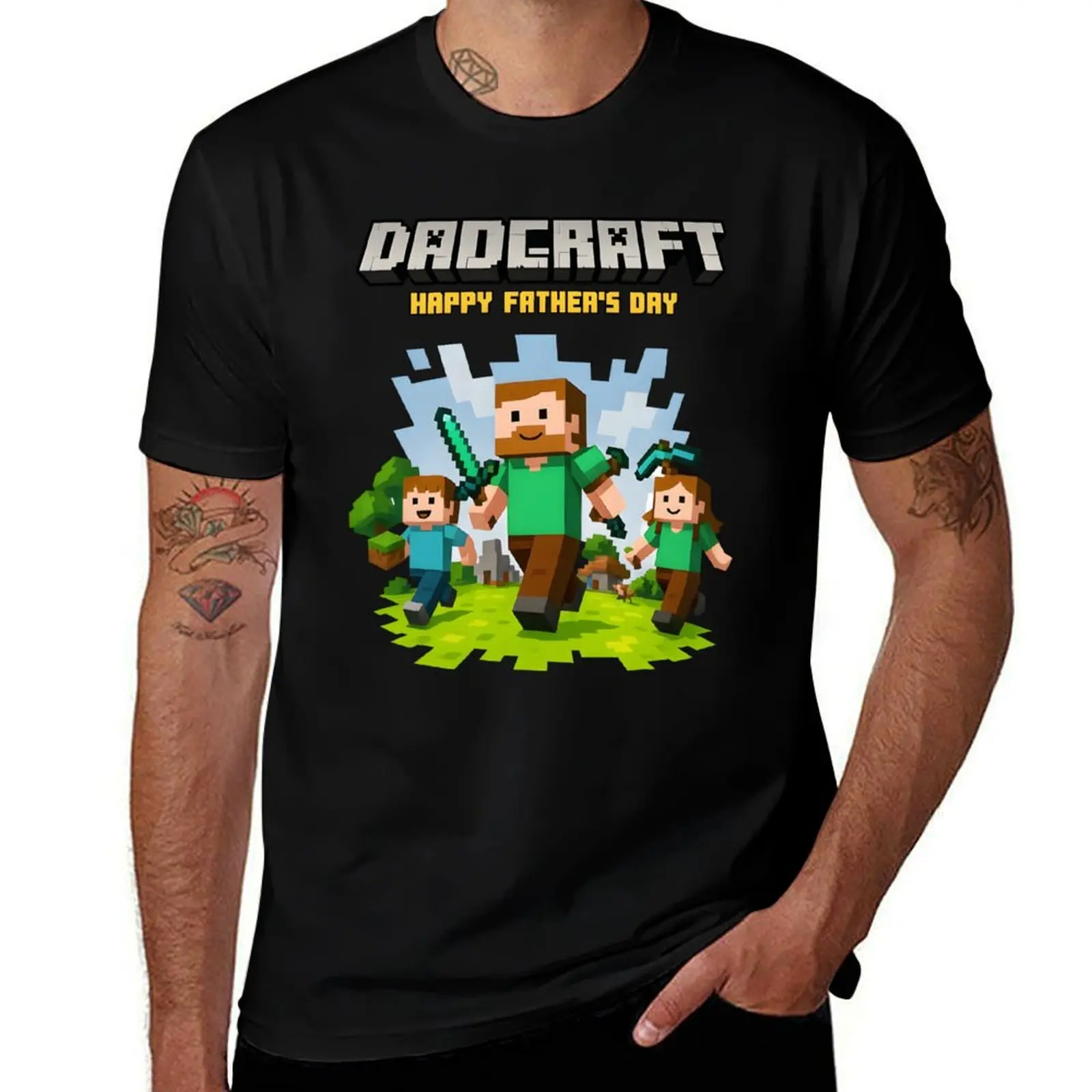 

DADCRAFT happy father's day T-Shirt essential t shirt graphic shirts for a boy men clothings