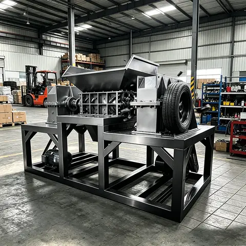 Industrial Tire Shredder Waste Rubber Tyre Shredding Equipment CE Certified Scrap Tire Processing Machine