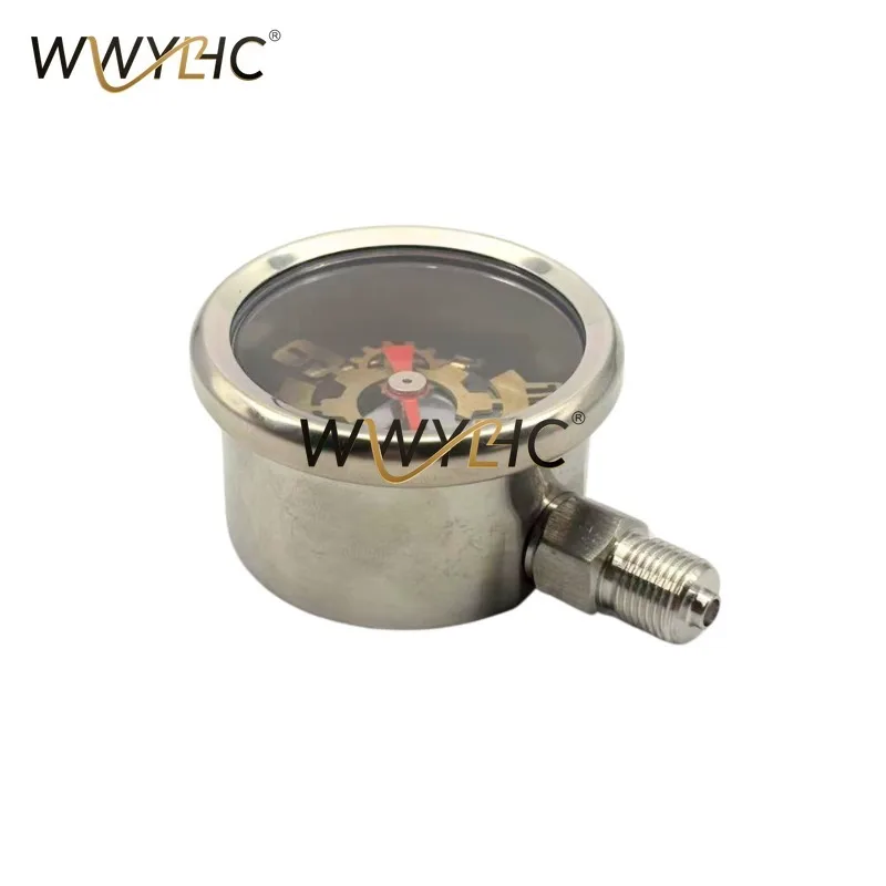 Stainless Steel Hollow Pressure Gauge, Side Mount 1/8