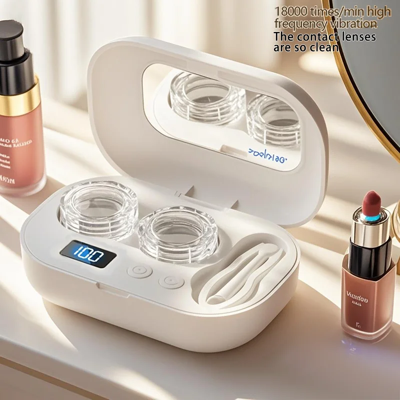 

Clean and Comfortable USB Rechargeable Contact Lens Sonic Cleaner Quick Lens Cleaning Tool Effectively Removes Dirt