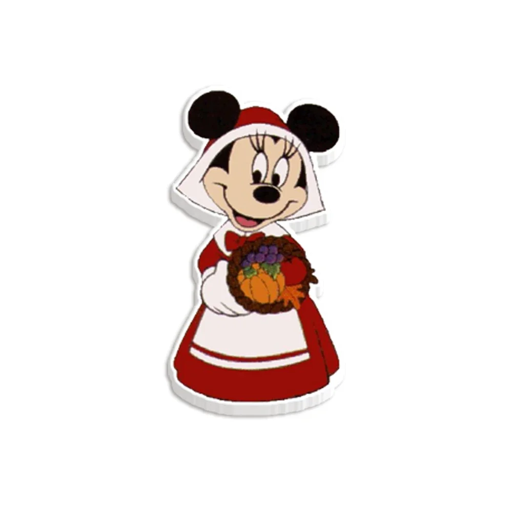 30 Pcs/lot Disney Happy Thanksgiving Planar Charm Mickey Autumn Resin Flatback Craft Supplies Cabochon Scrapbook DIY