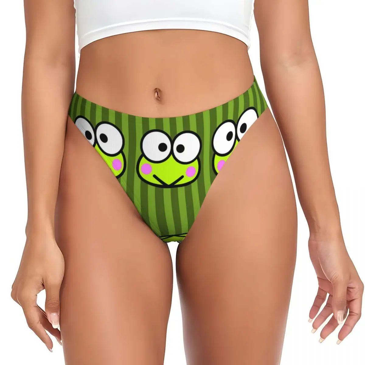 

Custom Keroppi Big-eyed Frog G-string Thong Women's Comfort Stretch Panties Underwear