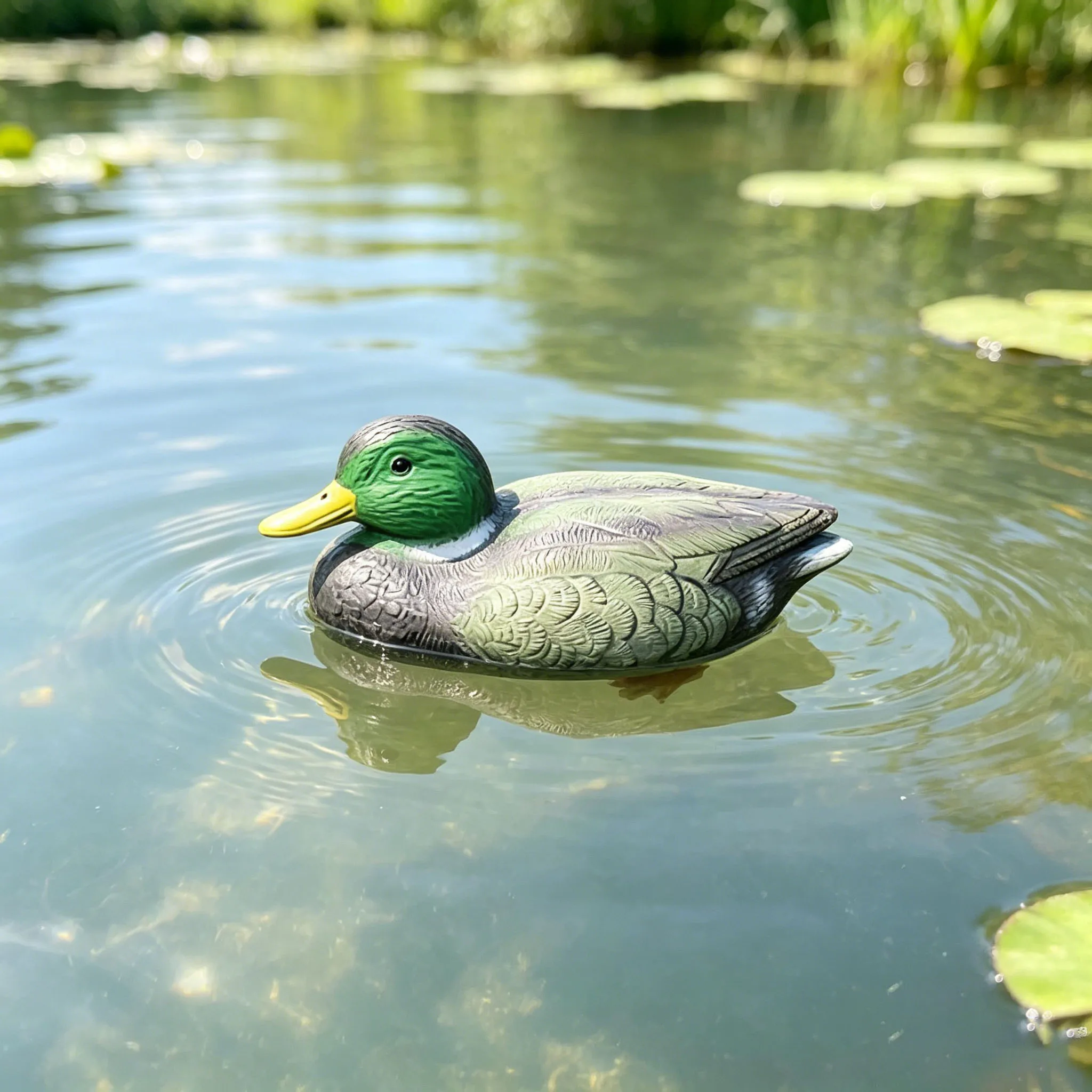 PE Blow Molded Floating Duck Decoy, Hunting Target Duck, Park Pond Decorative Water Ornament