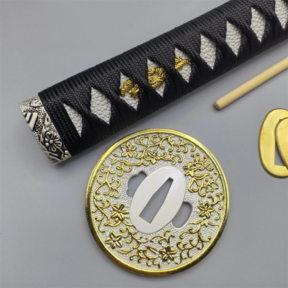 20cm Tsuka Set Alloy Tsuba Menuki Fuchi Kashira Habaki Seppa For Japanese Samurai Katana Sword Guard Accessory