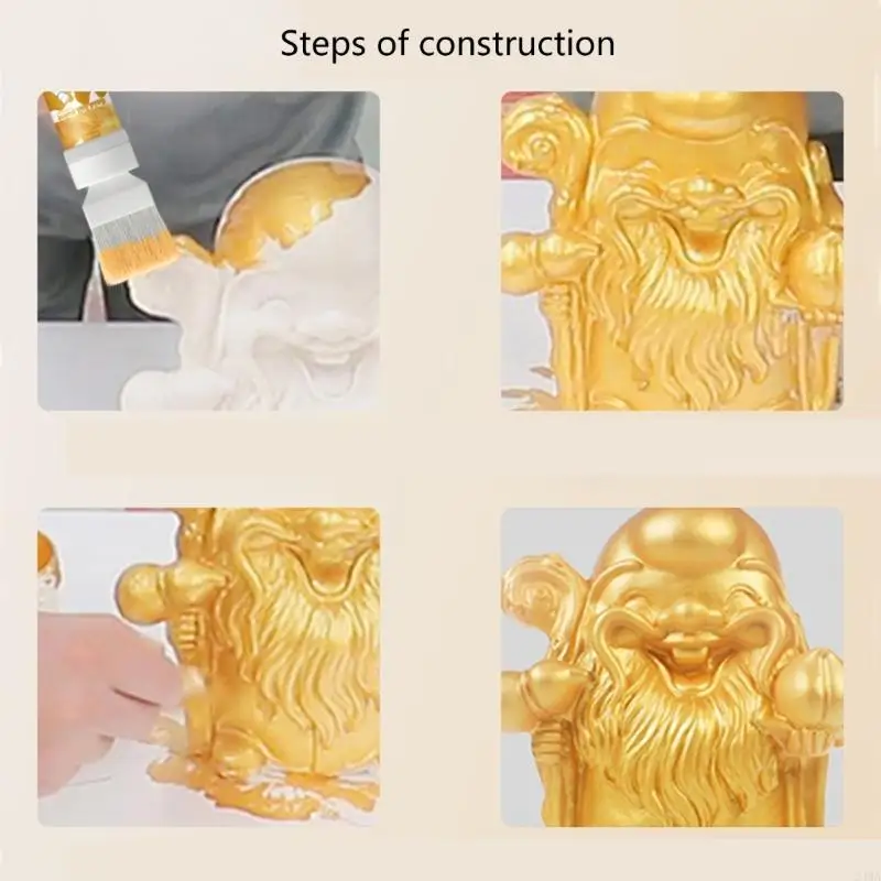 

24BA металлическая золотая отделка, замена кисти для ручной работы, быстросохнущая деревянная мебель, полировка, художественная