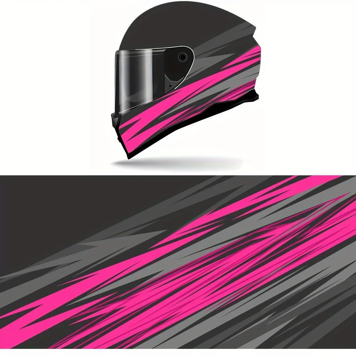 Adesivo de Vinil para Capacete de Motocicleta com Linhas Abstratas, Gráfico de Corrida, Decalque Decorativo para Capacete