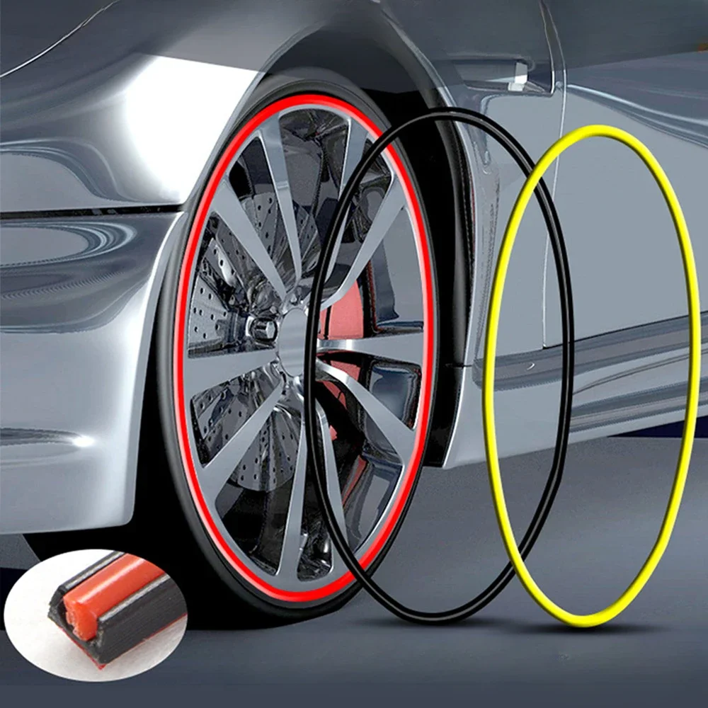 Universal 8M Car tires Styling Mouldings Rim Protect Strip Wheel Edge Protector Car Wheel Sticker Tire Protection Care Covers