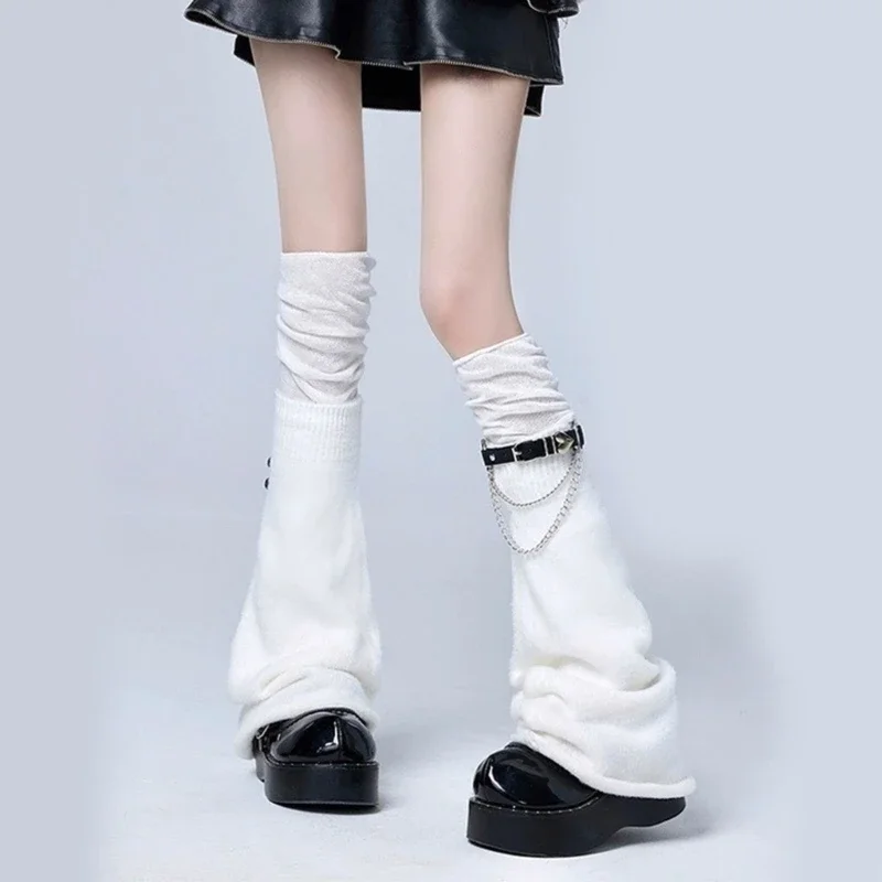 2 قطعة/المجموعة المألوف الشرير التوى حزام تدفئة الساق طبقات فوق جوارب طويلة يغطي القدم #3