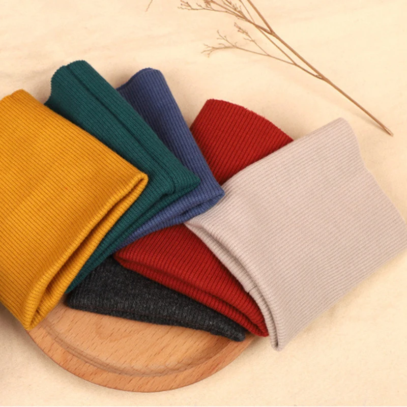 40cm Elastic Rib Cuffs Knitted Fabric Sweater Garment Cuffs Trouser Legs Seamlessly Repair Lengthening Sewing Accessories