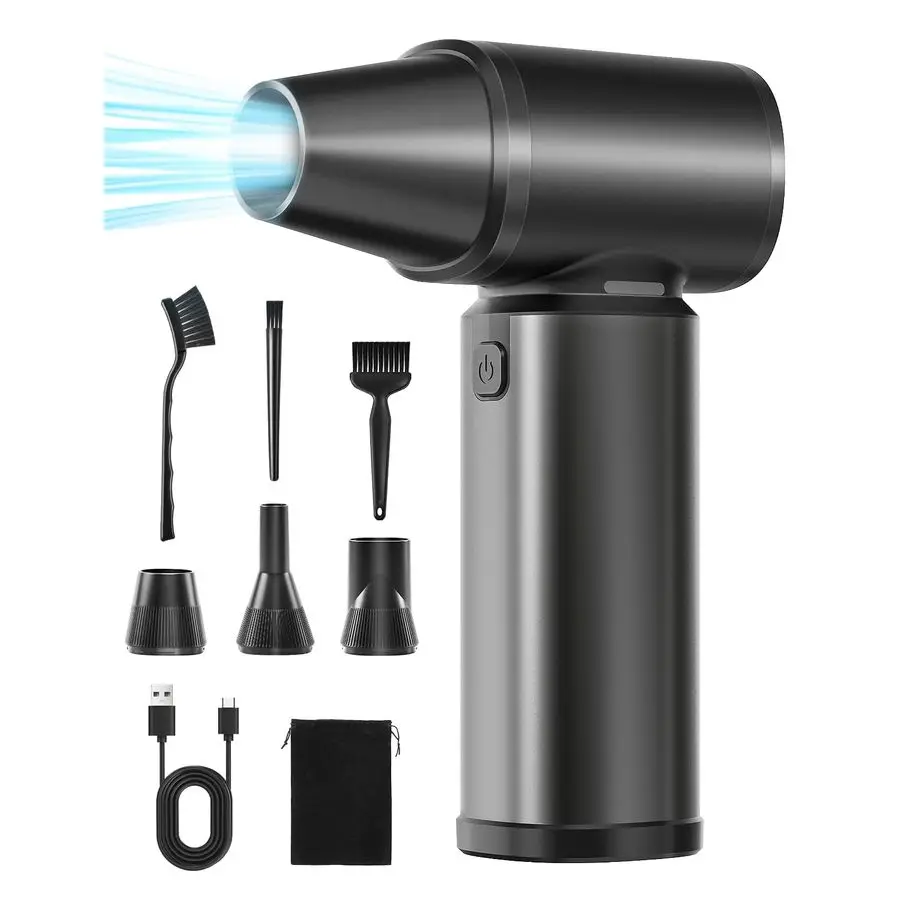 

Air Duster180000RPM Electric Air Duster Rechargeable Brushless Motor, Stepless Speed 3Gear Adjustable Mini Blower Cordless with