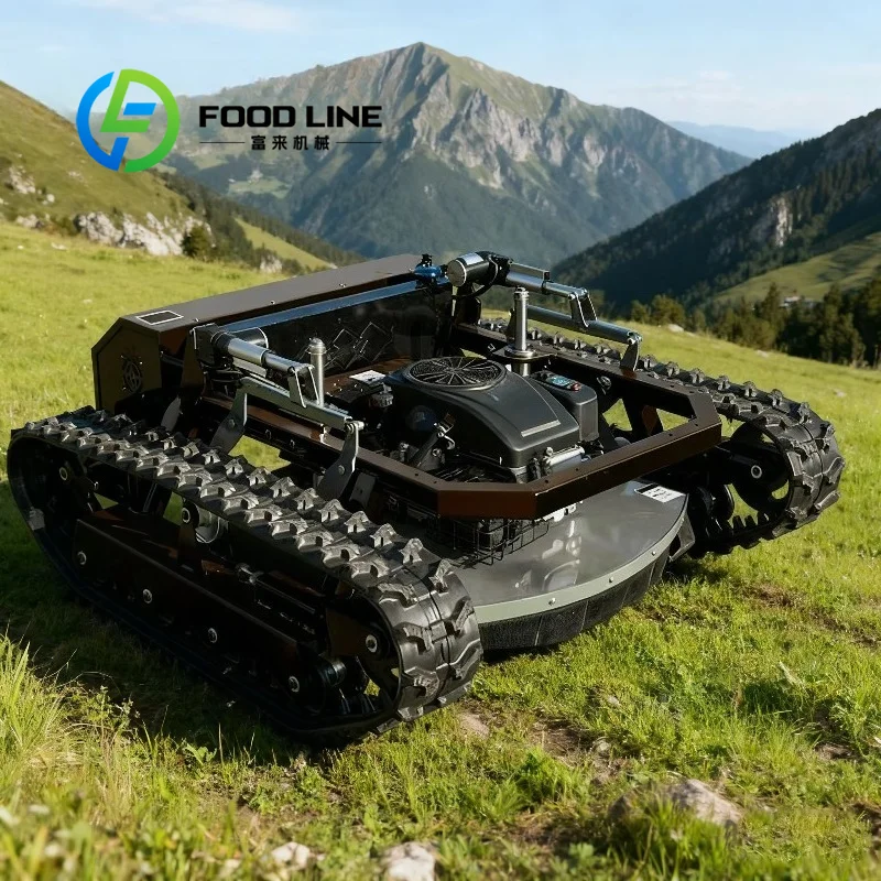 Cutting Machine Crawler for Agriculture 800mm Automatic Grass Cutter Remote Control Wheel Lawn Mower