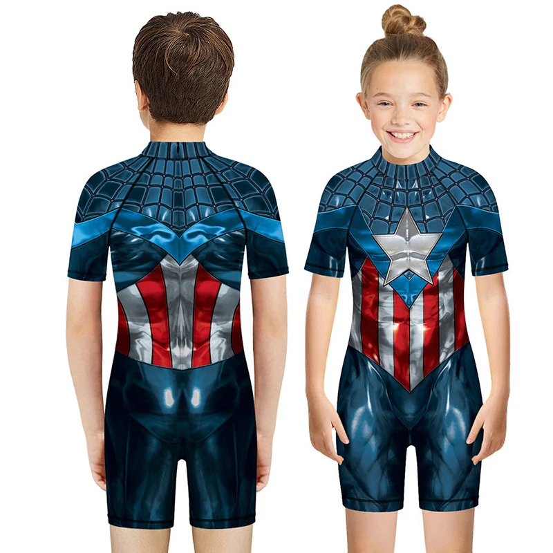 Disfraz de Capitán América para niños, mono de Cosplay de Iron Man, mono de Spider Man, disfraces de fiesta de Halloween de superhéroe, nuevo