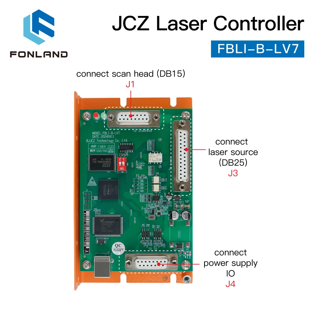 Original JCZ Laser Marking Machine Controller Card FBLI-B-LV7 Ezcad for Fiber Marking Machine IPG Raycus MAX