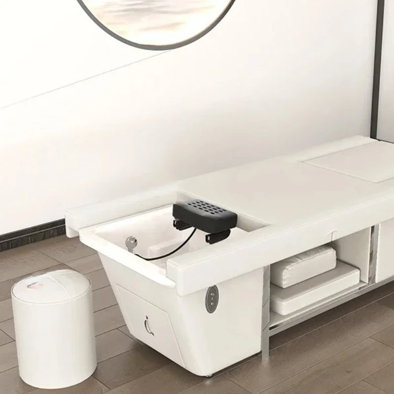 

Modern Shower Chair Shampooing Massage Parlor Backwash Units Japanese Scalp Treatment Water Bed Bowl Sink Silla Professional