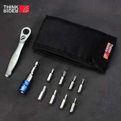 ThinkRider Mini Ratchet Spanner Single Ended Quick Release Socket Repair Tools Universal Repair Tools