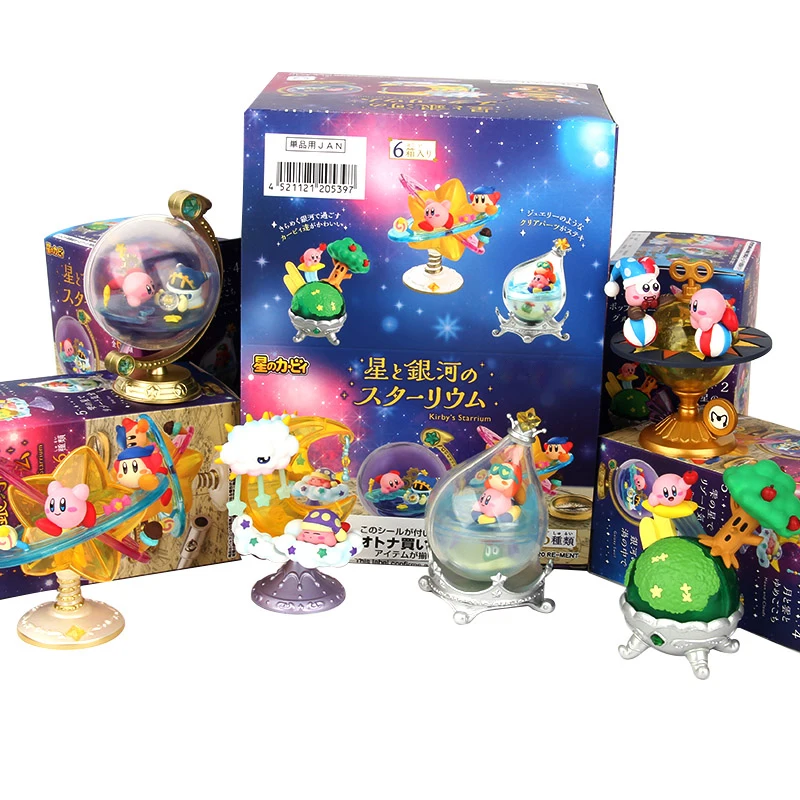 Anime Star Kirby Galaxy and Stars Collection Action Figure Kawaii Miniature Creative Toy Ornament Box Egg Hobbies Figurines Toy