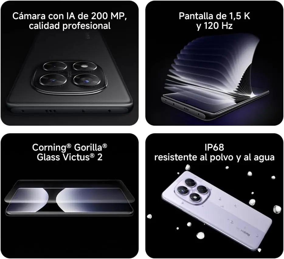 شاومي ريدمي نوت 14 برو مع شاحن ، 5G ، NFC ، كاميرا 200 ميجابكسل ، AMOLED ، FHD + ، شاشة Hz ، MediaTek ، Dimensity Ultra