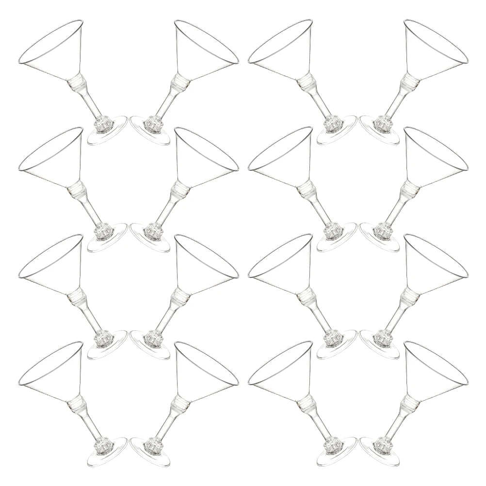 

50Pcs Transparent Plastic Cocktail Glasses Disposable Stemless Cups for Parties Bar Events Wine Margarita Pudding Mousse Bpa