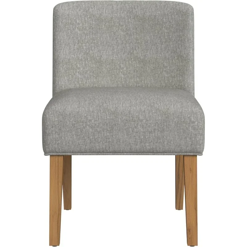 

Upholstered Dining Chairs with Low Back |Decorative Home Furniture, Gray Woven (Single Pack)