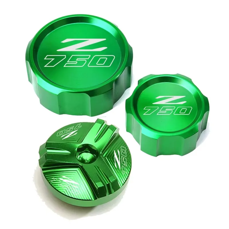 For KAWASAKI Z750 Z 750 Z750S 2005 2006 2007 2008 2009 2010 2011 2012 Motorcycle Front Rear Brake Reservoir Cover Oil Filler Cap
