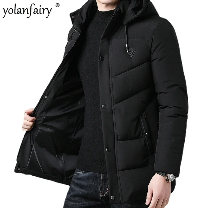 Yolanfairy Winter Coat Man Parkas Thicken Warm Men's Coats Hooded Business Jacket Men Clothing Cotton-padded Abrigos Para Hombre