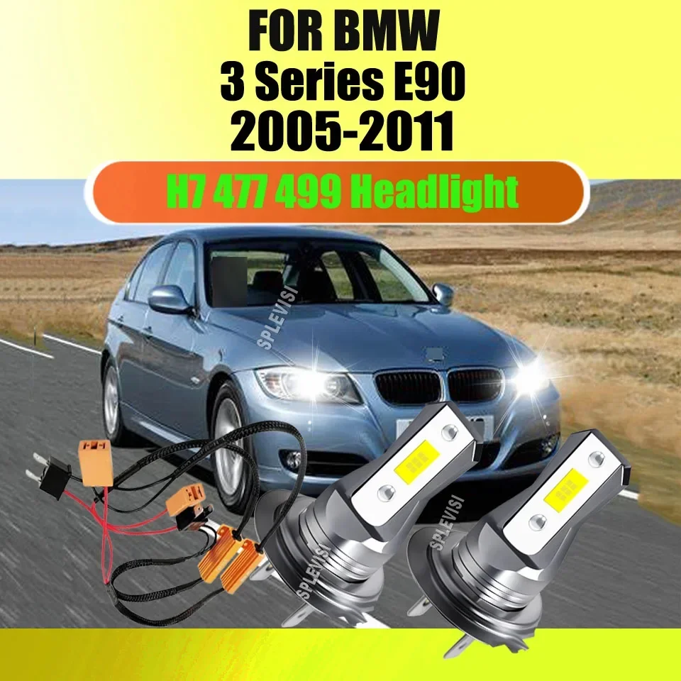 H7 Cabus Ready LED 6000K Headlight Bulbs - No Modifications Required For BMW 3 Series E90 2005 2006 2007 2008 2009 2010 2011