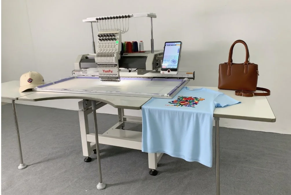 Tajima Automatic Cap Embroidery Machine 15 Heads & 15 Needles Large Workspace For Oversized Designs Used Condition