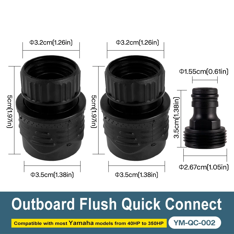 

EE1 Premium Outboard Motor Flush Quick Connect Kit for Yamaha Suzuki Mercury Marine Engine Cleaning Adapter