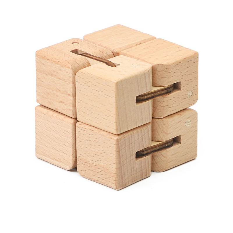 Cubo infinito in legno Giocattoli a mano per autismo Ansia Giocattoli antistress Roba fresca Gadget Bambini Adulti Juguetes Antiestres Ansiedad