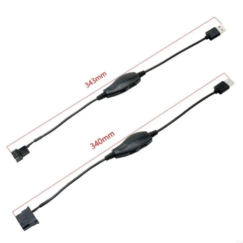 

Y5LB 4 Pin to USB Fan Switches Power Adapters Cable Splitters USB to 4PIN PWM 5V