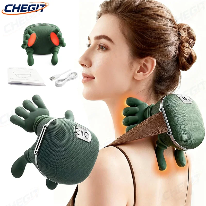 

2025 бионический массажер для шеи и плеч N7, разминающий массажер, шаль, 3 уровня режима, массажная подушка для шеи, шейной талии, ног, мышц тела