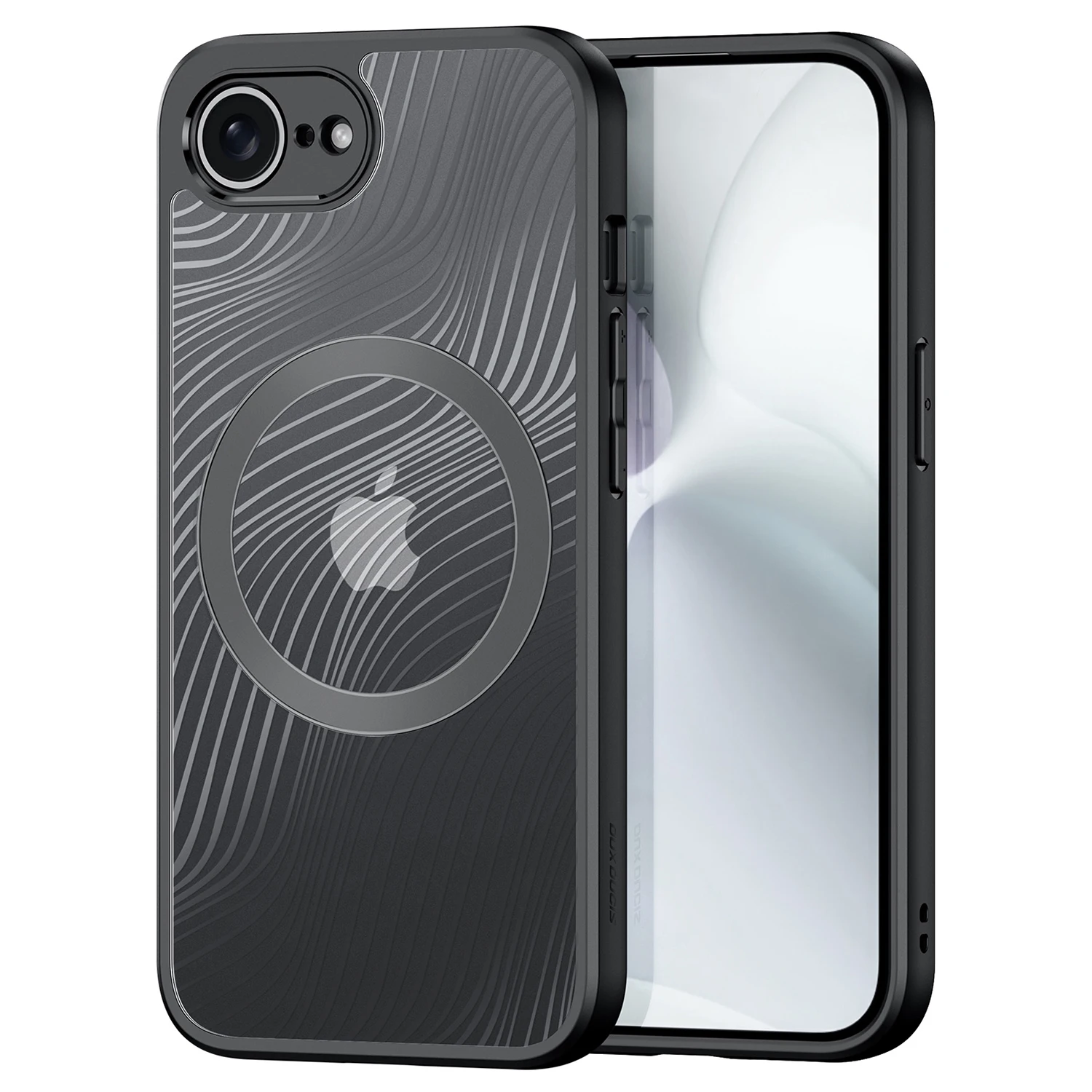 DUX DUCIS Aimo Series für iPhone 16e Hülle kompatibel mit MagSafe PC + TPU Handyhülle (REACH, Schwarz)