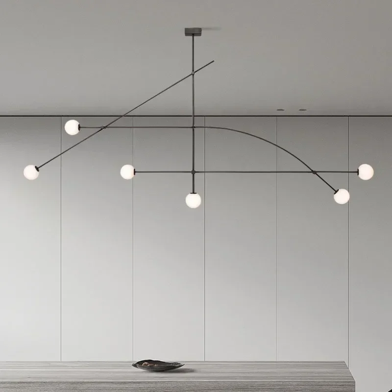 

Modern Multiple Chandelier Living Room Black Luminaire Pendant Light for Restaurant Bedroom Lustre Room Decor