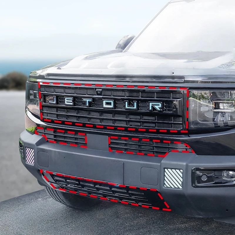 Car Grille Insect Proof Net Fit for Jetour Shanhai T1 2024 2025 Modified Car Front Face Buckle Type Grille Dust Proof Mesh