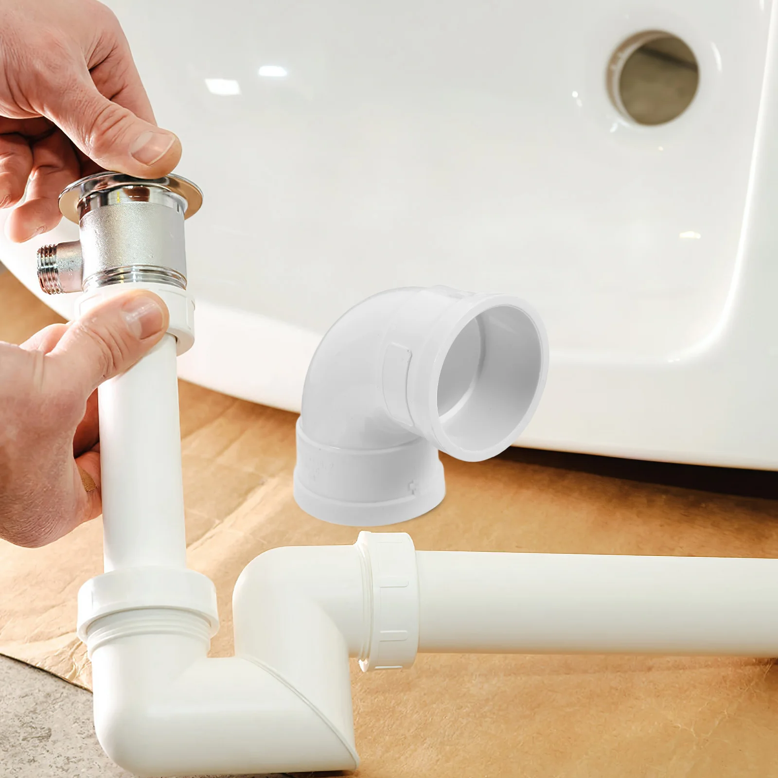 6 Pcs PVC Elbow Pipe Accessories Hose Fitting Replacement Flexible 90 Degree Fittings Drainage Connector