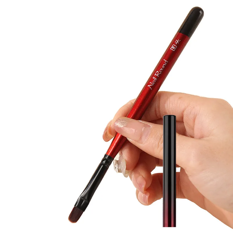 Pędzel do malowania żelami, do zdobienia paznokci, do przedłużania tipsów żelowymi, akrylowych, akcesorium do budowania paznokci, pędzle do zdobienia paznokci, pędzel do paznokci żelowych (1/3 szt.)