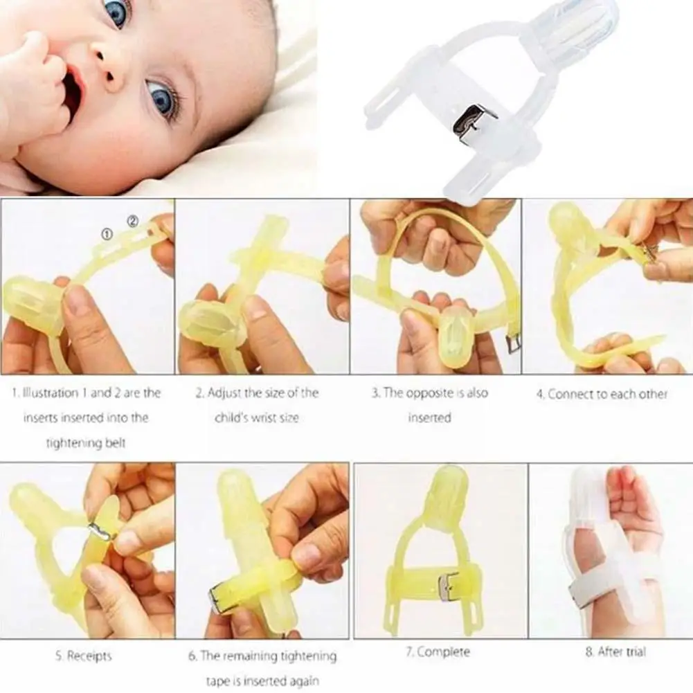 Nontoxic Silicone Baby Kids Child Finger Food Grade Adjustable Guard Band Stop Children Orthosis Hand Eat Wrist Sucking